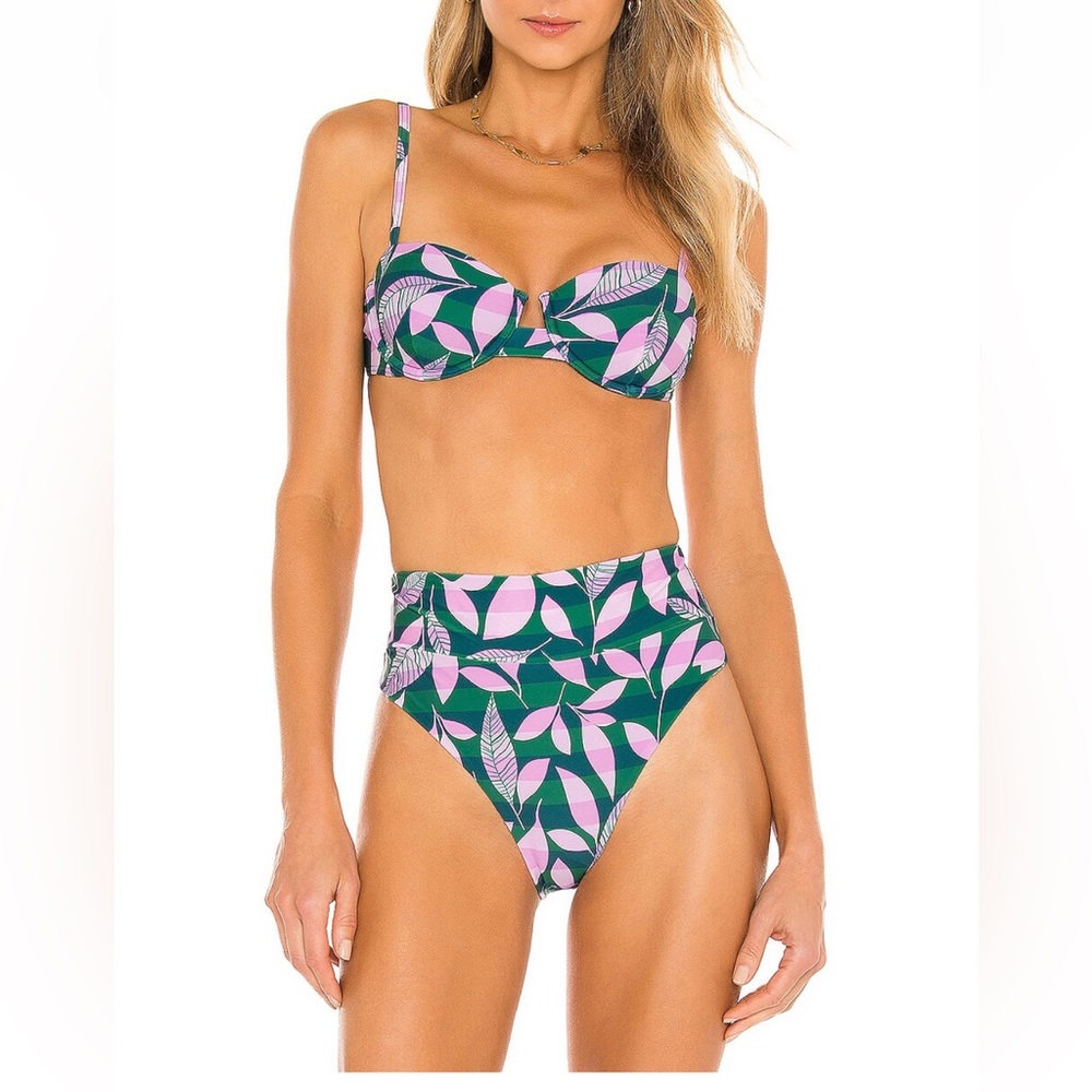 Onia floral print high waisted two piece